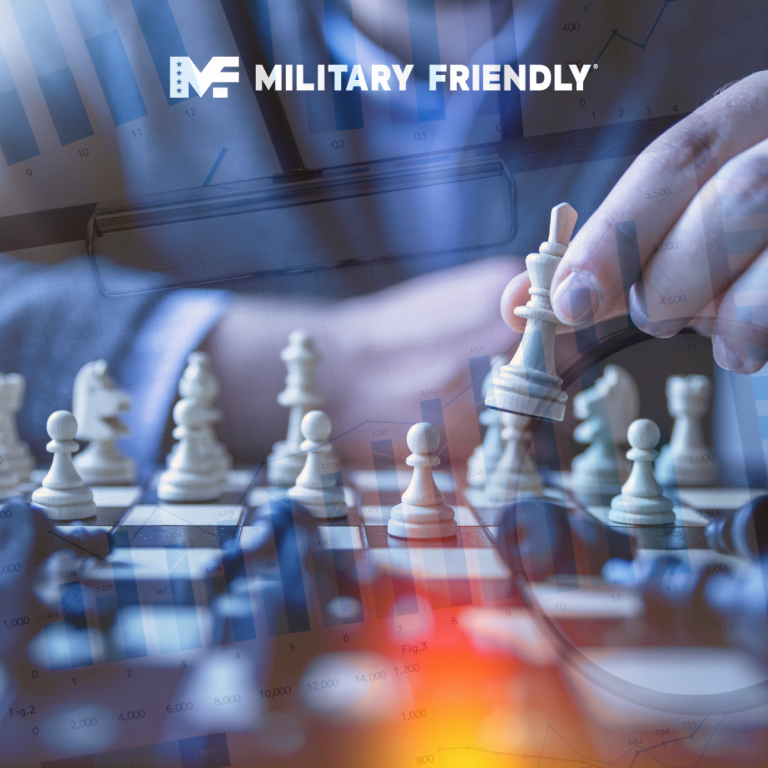 Chessboard with data visualization overlay, representing data-driven hiring solutions in the war for talent.