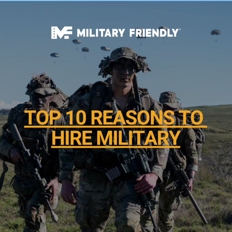 Top 10 reasons to hire military